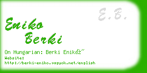 eniko berki business card